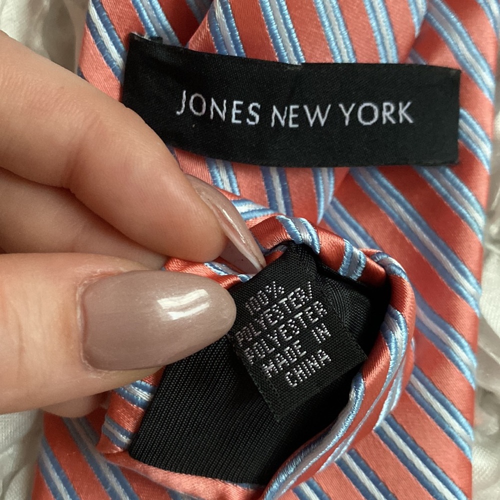 New Jones New York mens striped tie - Picture 2 of 2